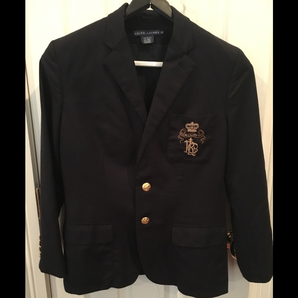Ralph Lauren signature wool blazer black